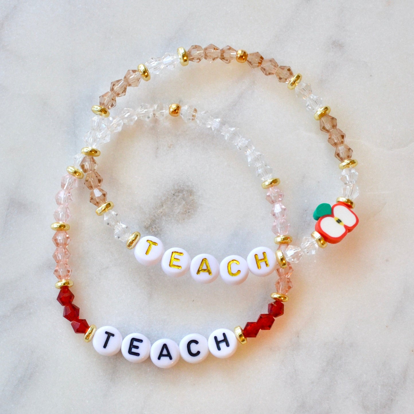 TEACH Beaded Stretch Bracelet