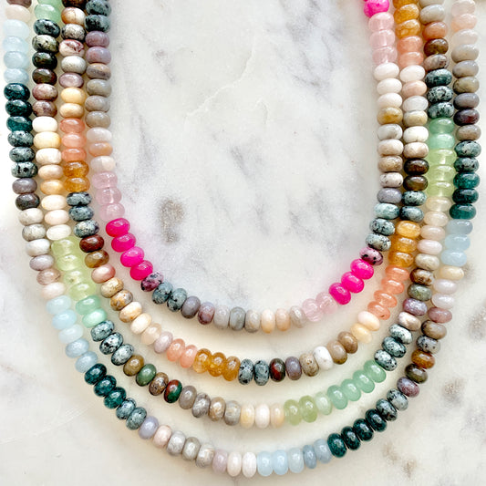 Browns and Natural Mixed Gemstone Necklace