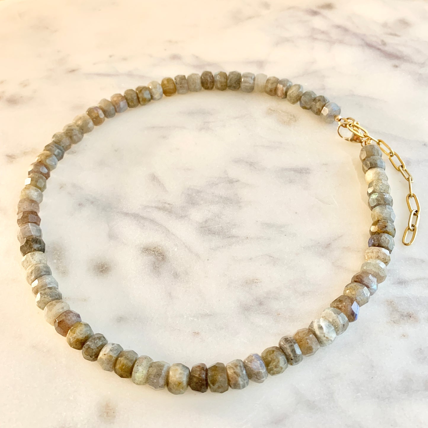 Natural Chunky Labradorite Gemstone Necklace