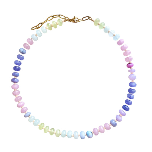 Sea Glass Opals Gemstone Necklace