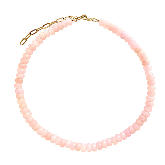 Bubblegum with a Hint of Coral Gemstone Necklace