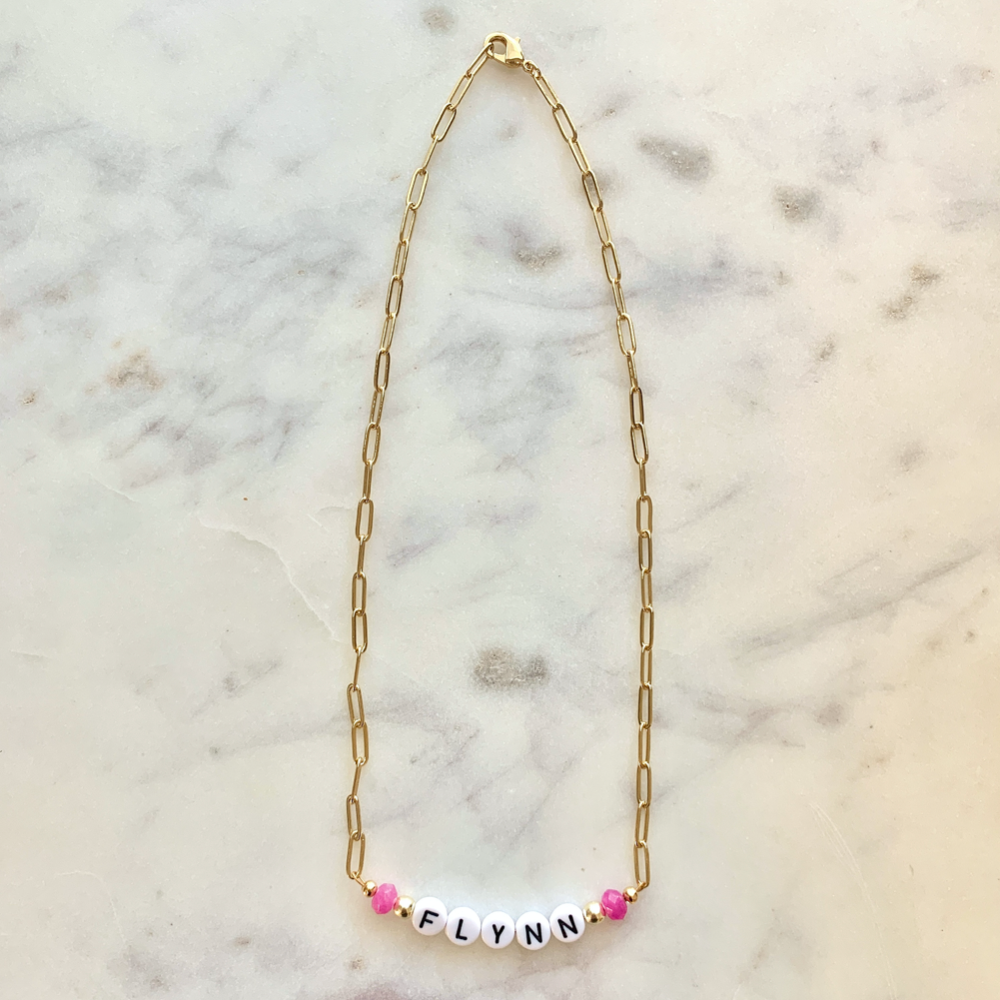 Custom Name Paperclip Chain Necklace
