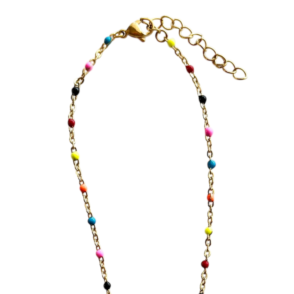 Multicolor Gold Starfish Necklace