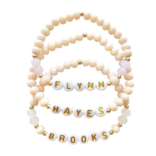 Custom Name Bracelet - Glass