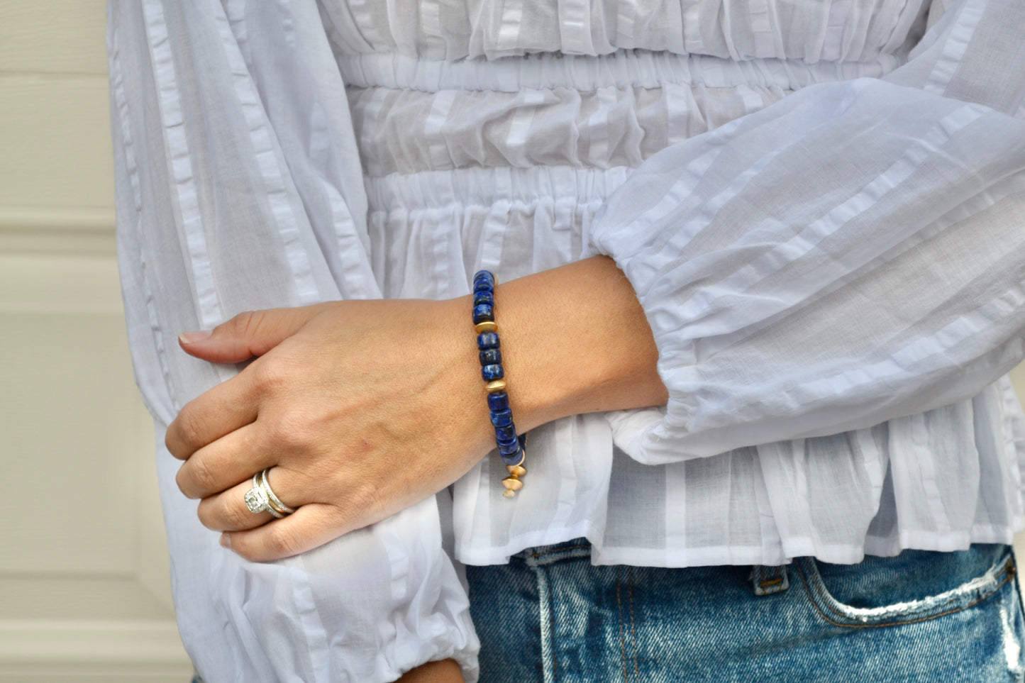 Lapis Lazuli Gemstone Adjustable Bracelet