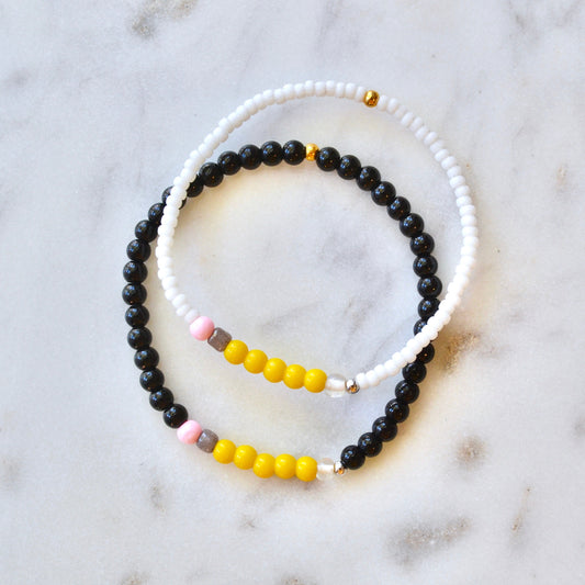 Hidden Pencil Beaded Stretch Bracelet