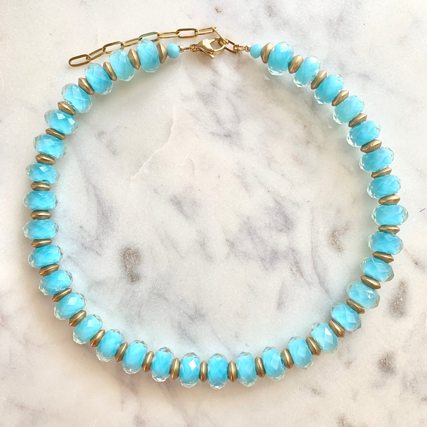 Neon Blue Summer Fun Necklace