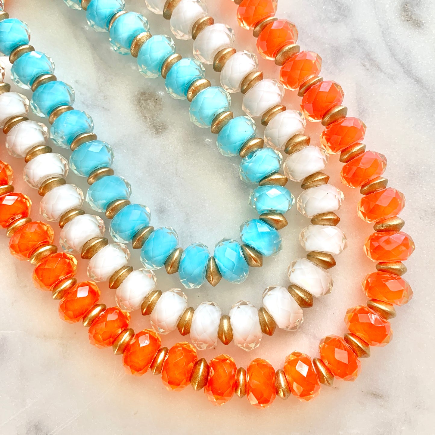 Neon Orange Summer Fun Necklace