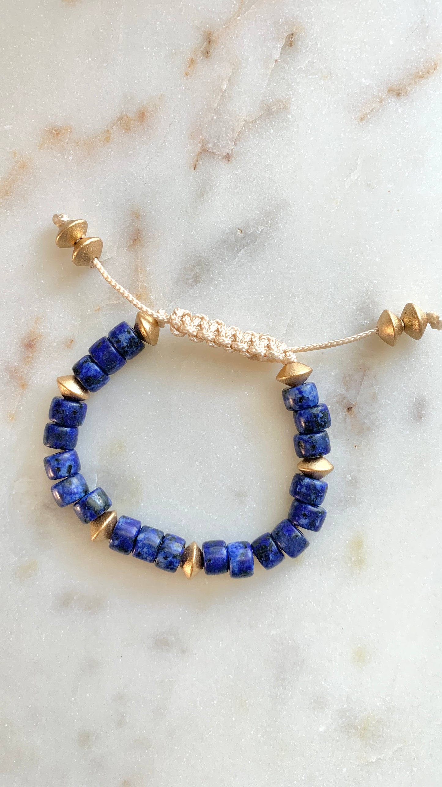 Lapis Lazuli Gemstone Adjustable Bracelet