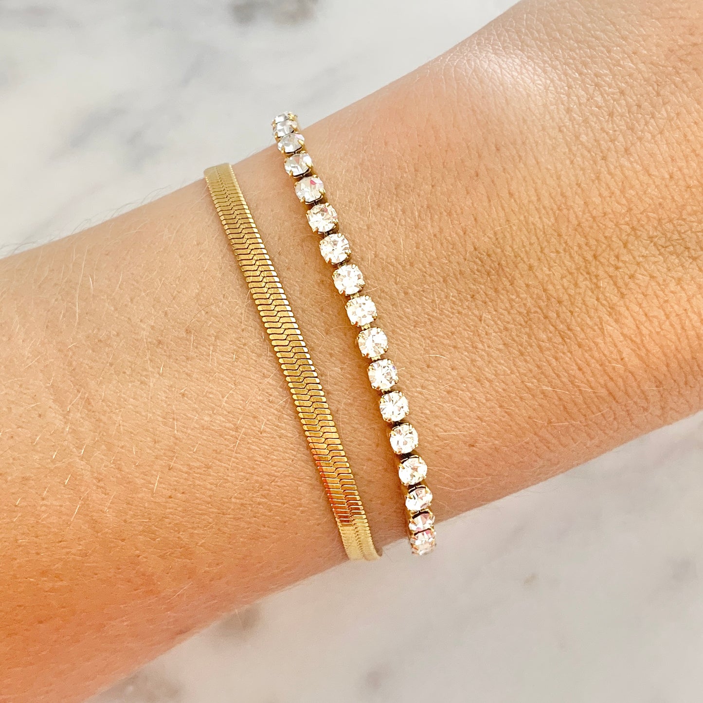 Herringbone Gold Bracelet