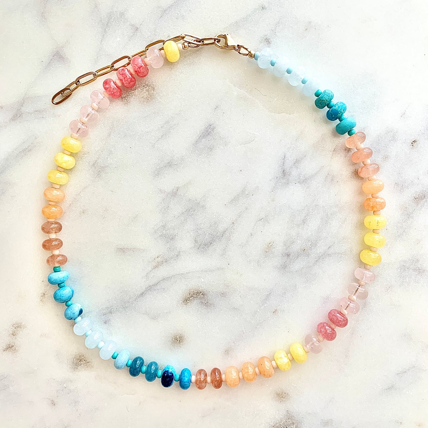 Summertime Sunset Multi Gemstone Necklace