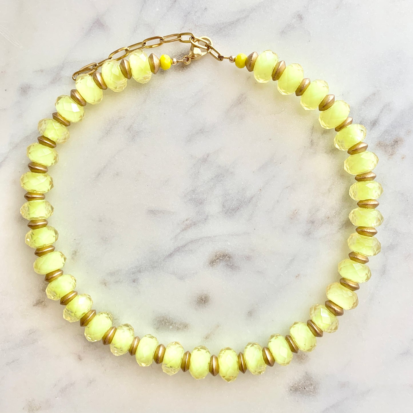 Neon Yellow Summer Fun Necklace