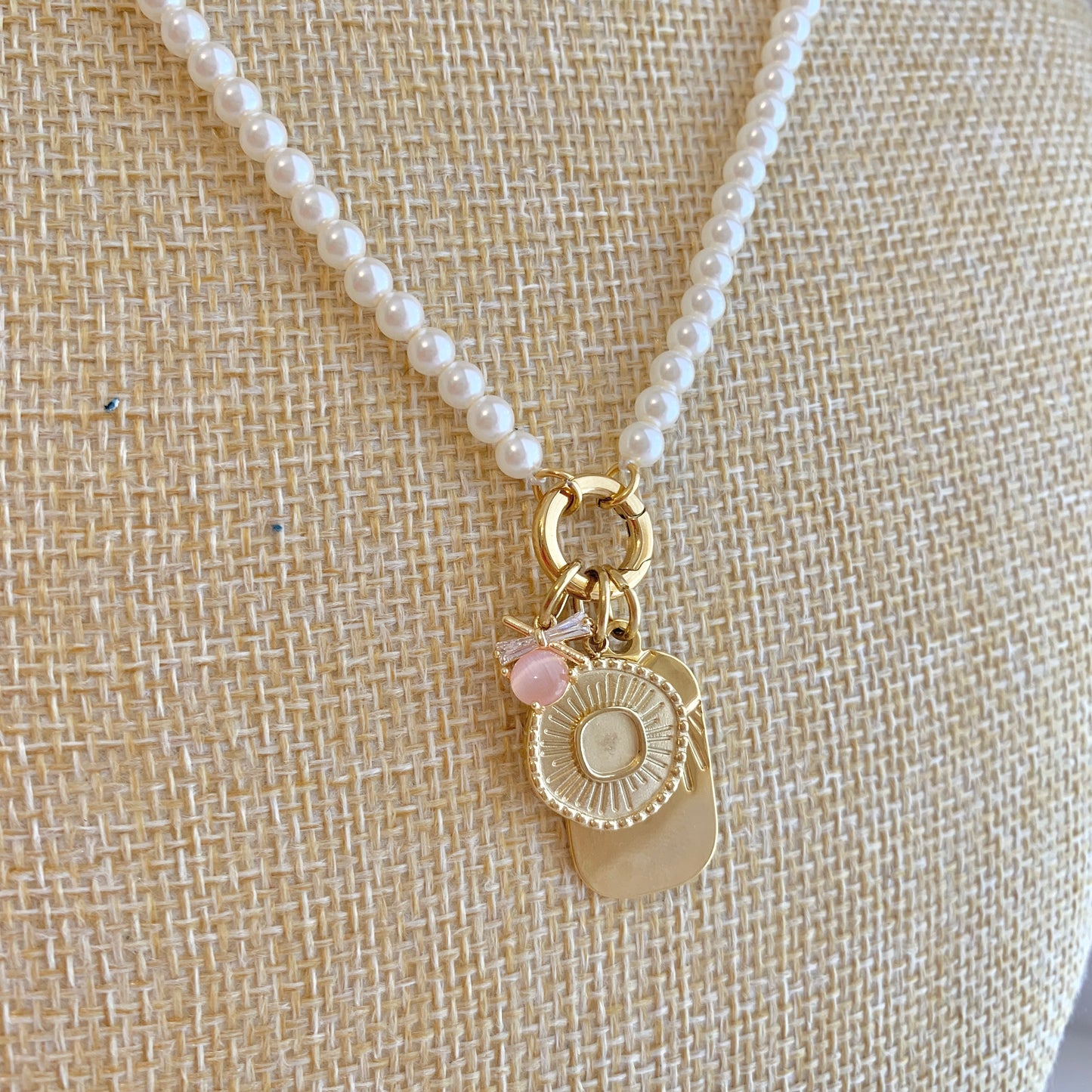 Pearl Charm Keeper Necklace