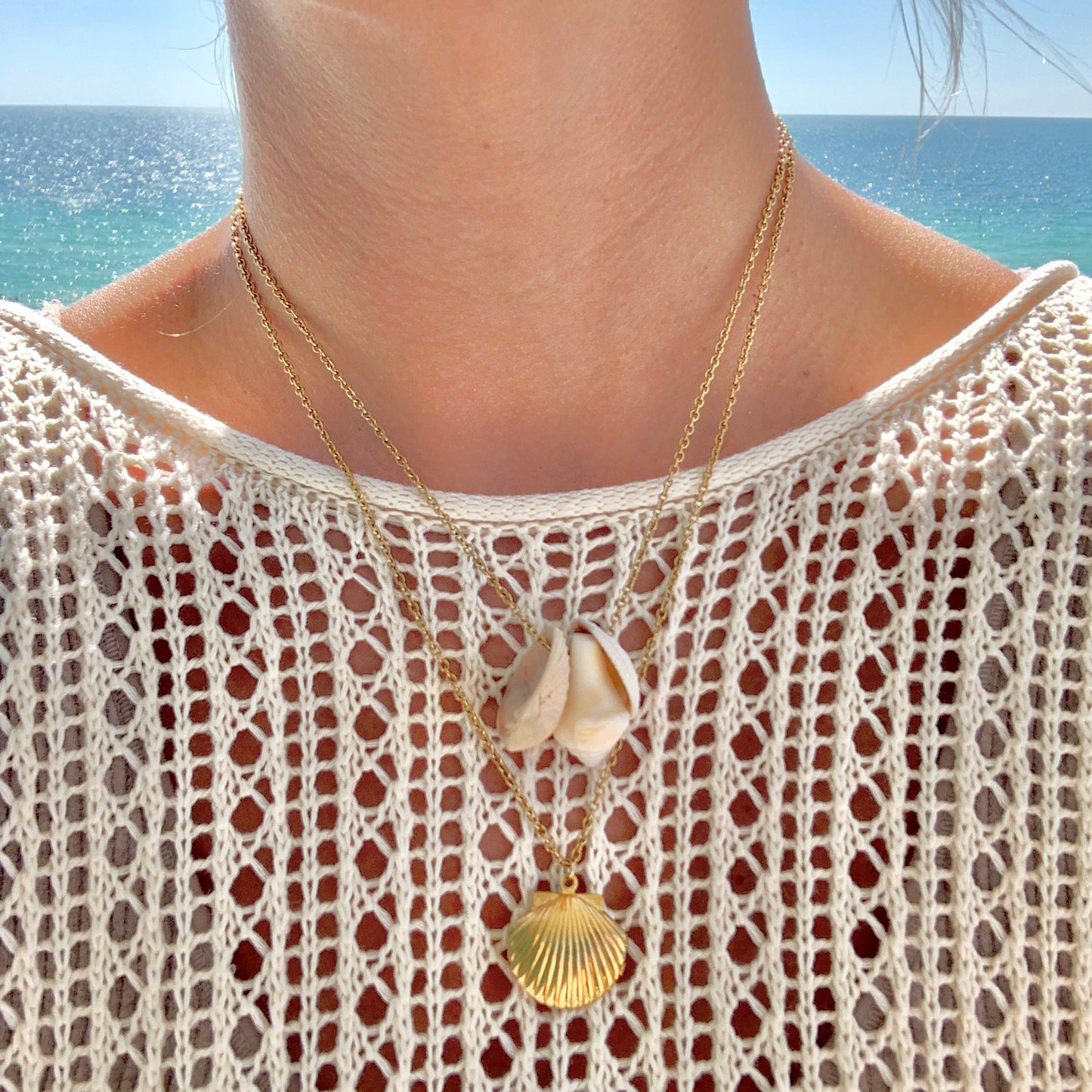 Shell Cluster Chain Necklace