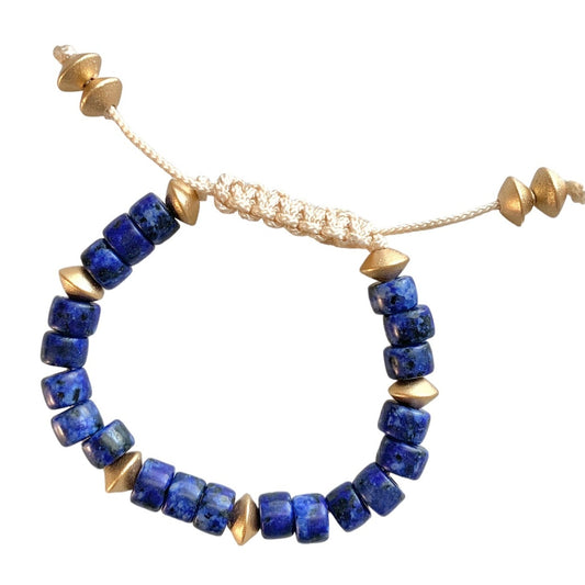 Lapis Lazuli Gemstone Adjustable Bracelet