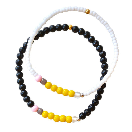 Hidden Pencil Beaded Stretch Bracelet