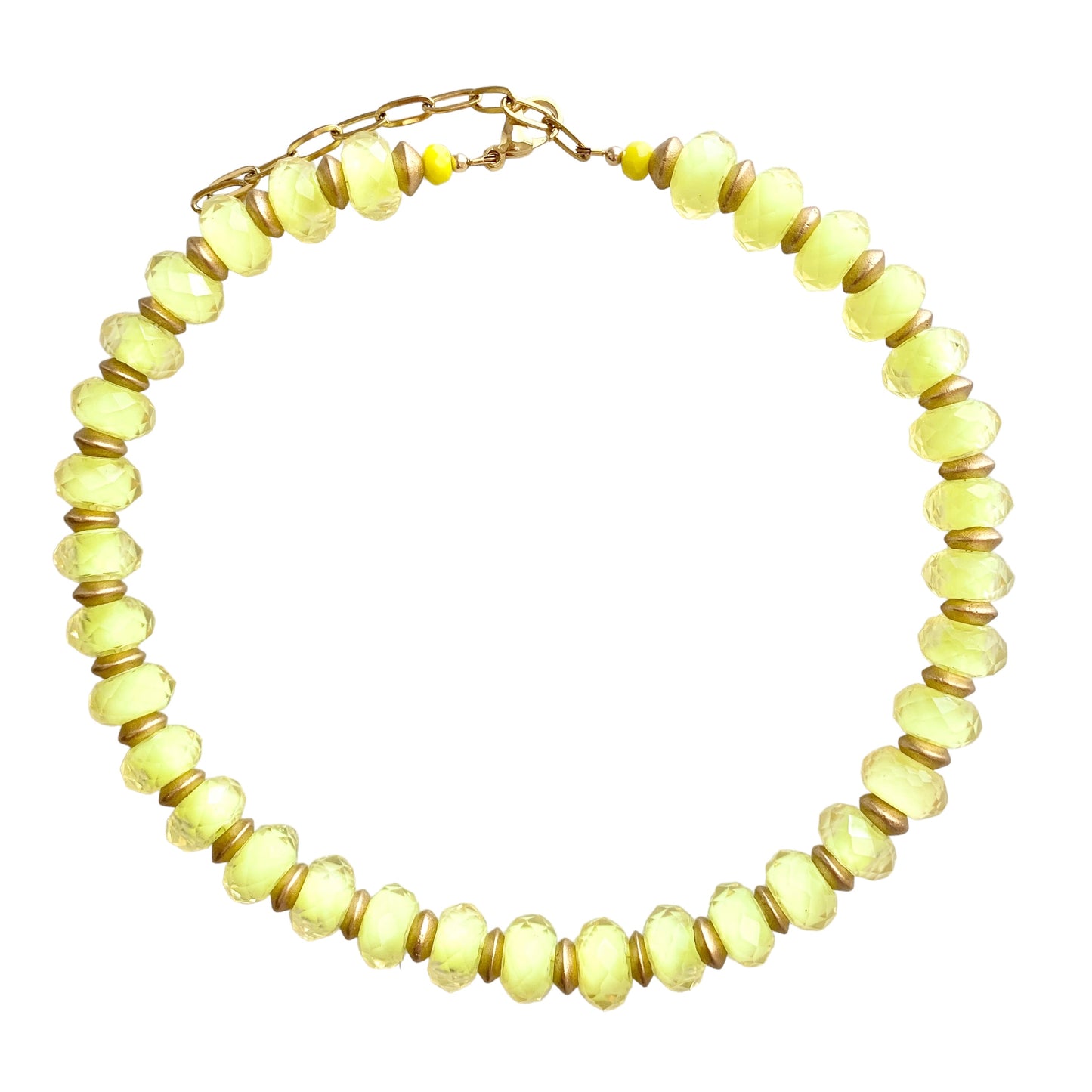 Neon Yellow Summer Fun Necklace