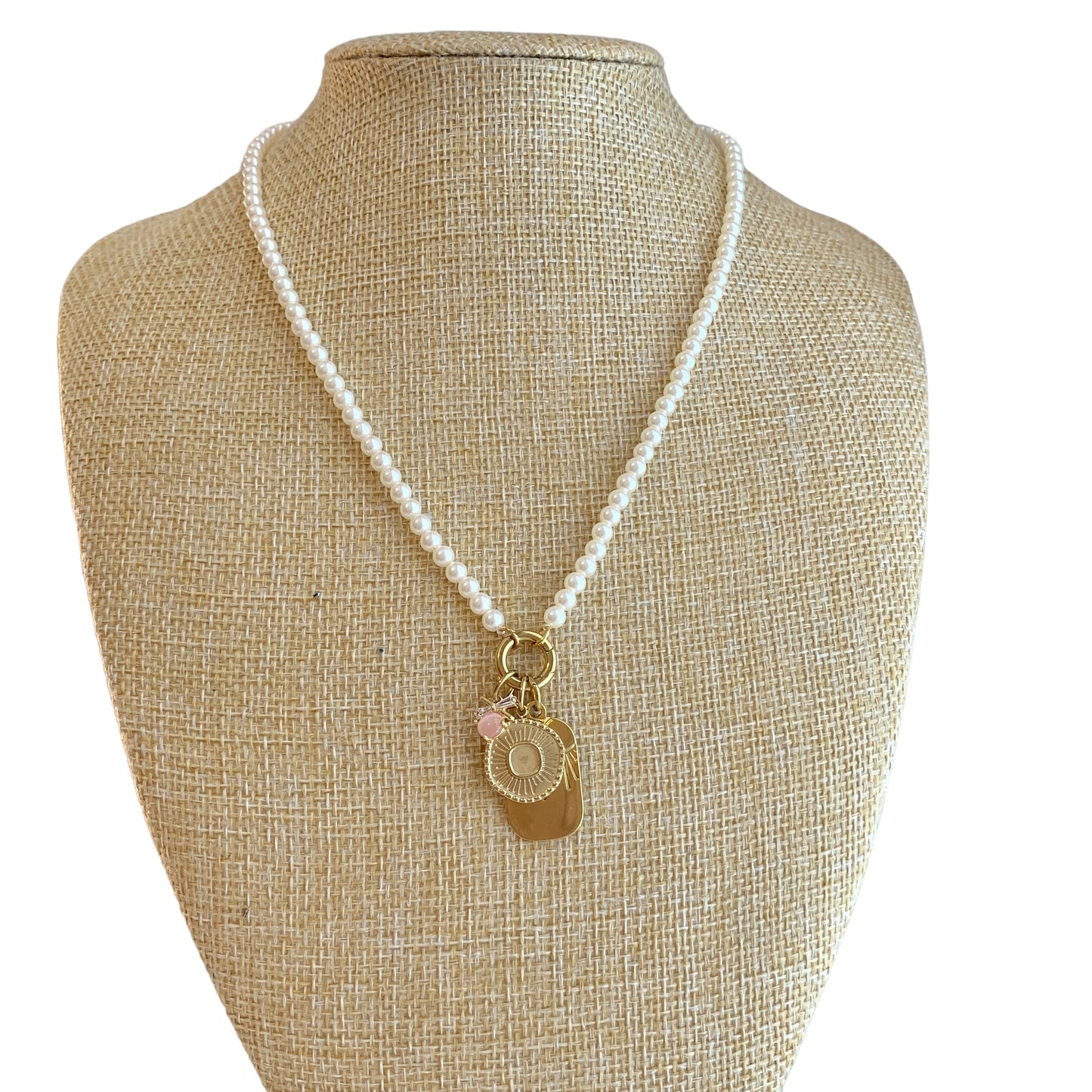 Pearl Charm Keeper Necklace