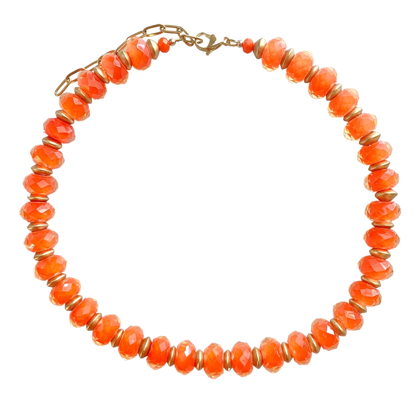 Neon Orange Summer Fun Necklace