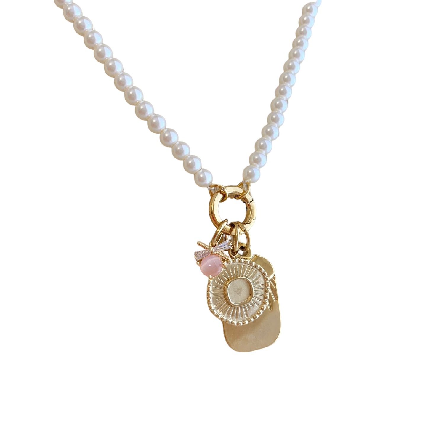 Pearl Charm Keeper Necklace