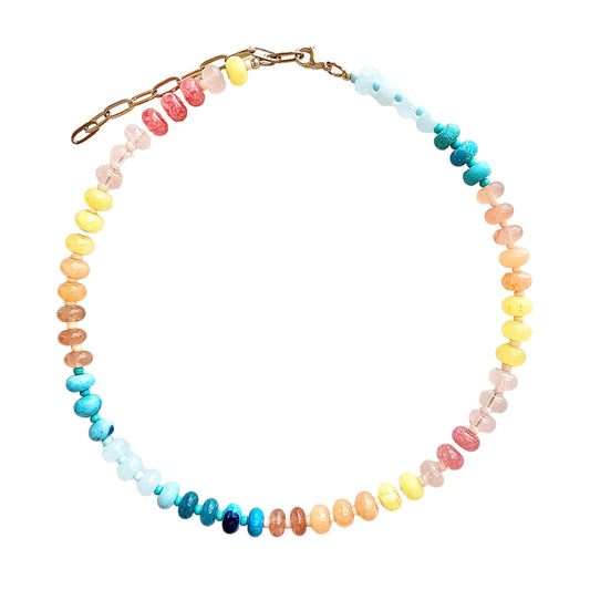 Summertime Sunset Multi Gemstone Necklace