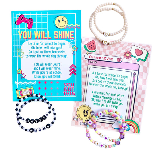 Back to School Mommy and Me Bracelet Set