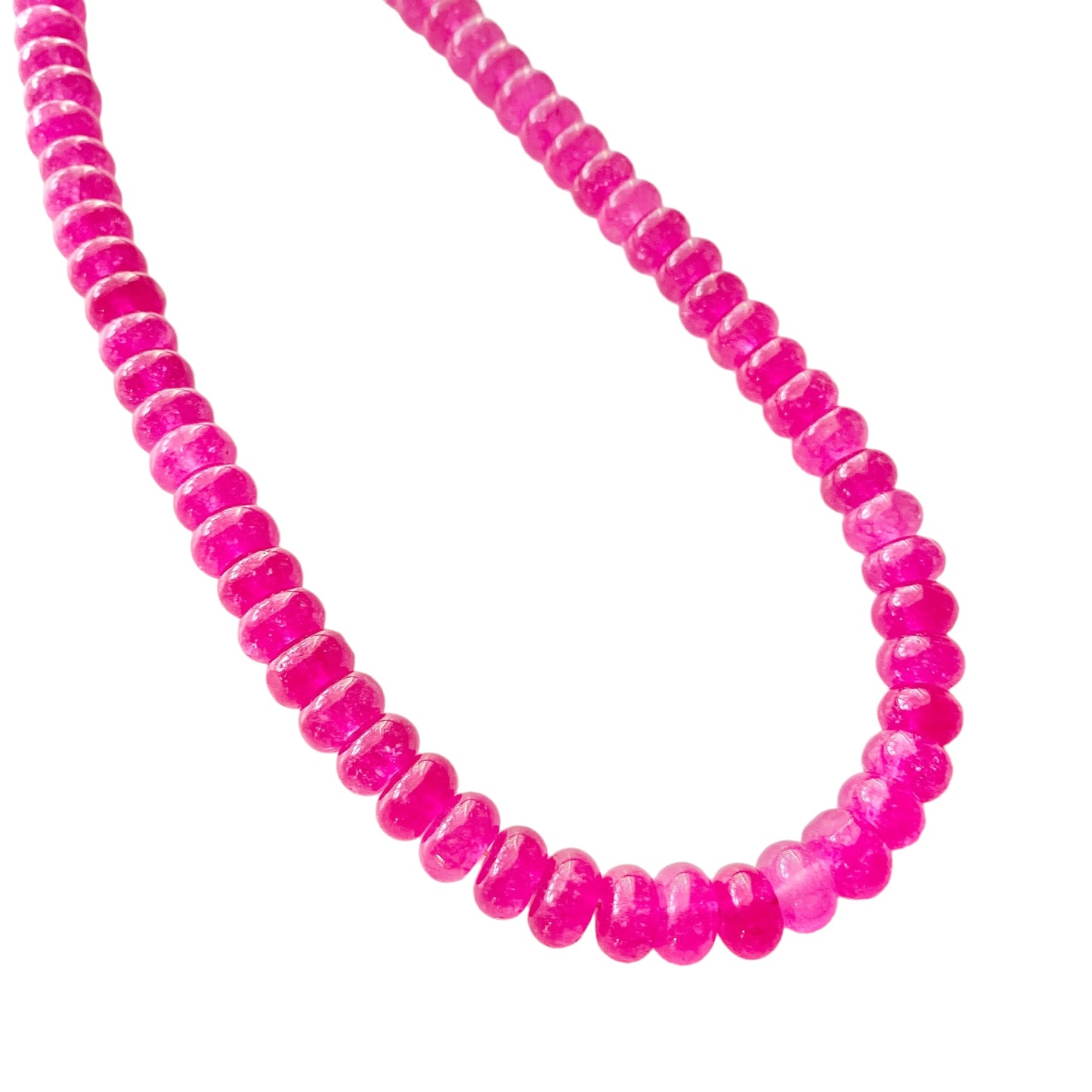 Magenta Jade Gemstone Necklace