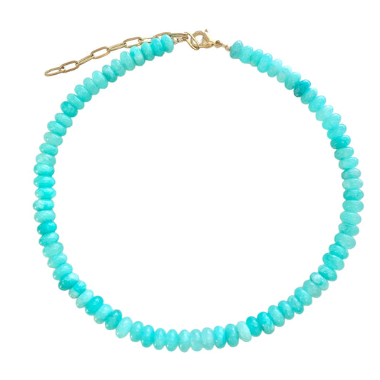 Bright Turquoise Opal Gemstone Necklace