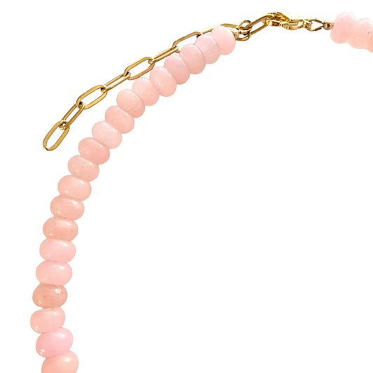 Bubblegum with a Hint of Coral Gemstone Necklace