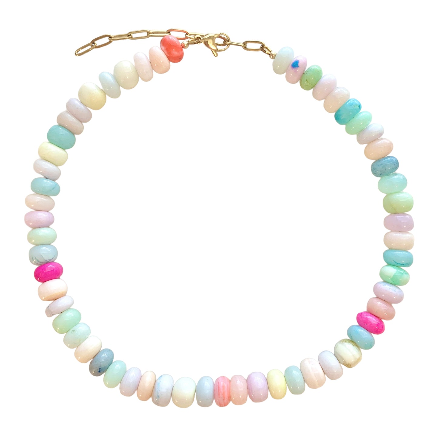 Light Candy Opal Gemstone Necklace