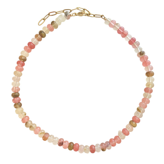 Neutral Pinks Gemstone Necklace