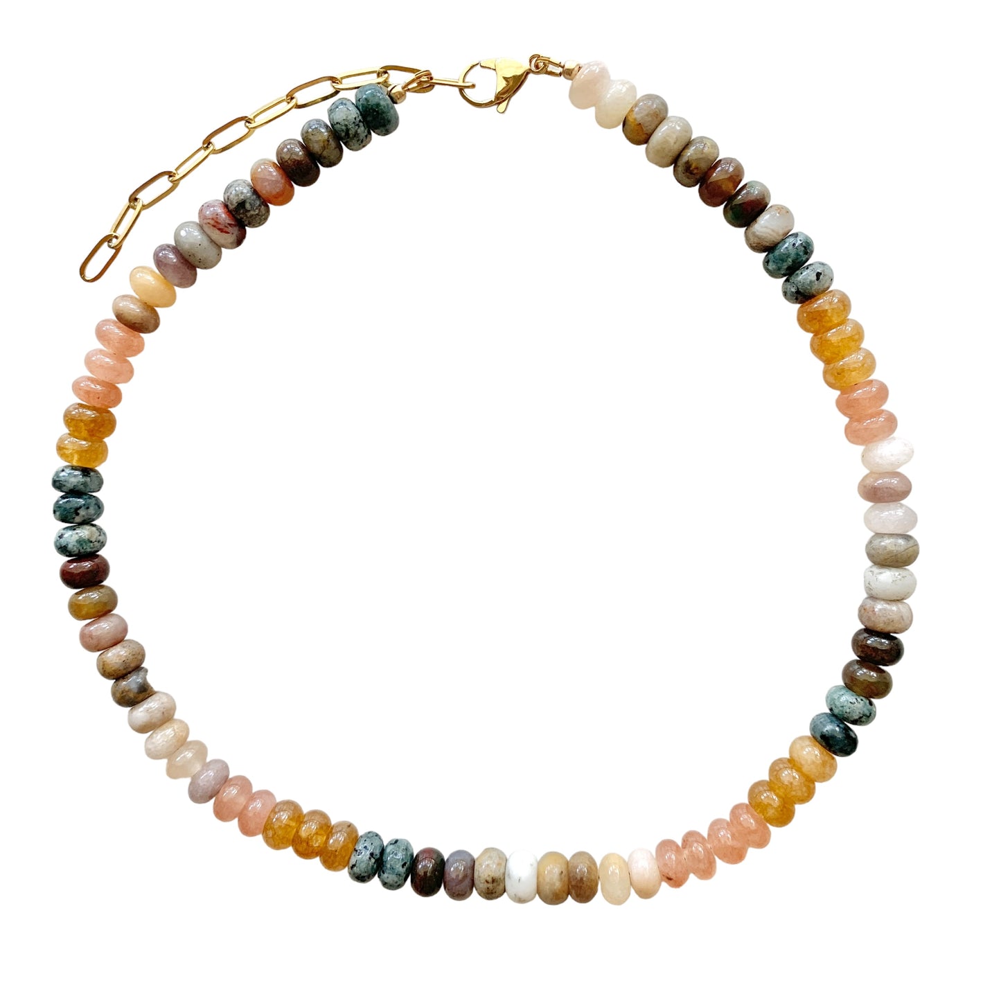 Browns and Natural Mixed Gemstone Necklace