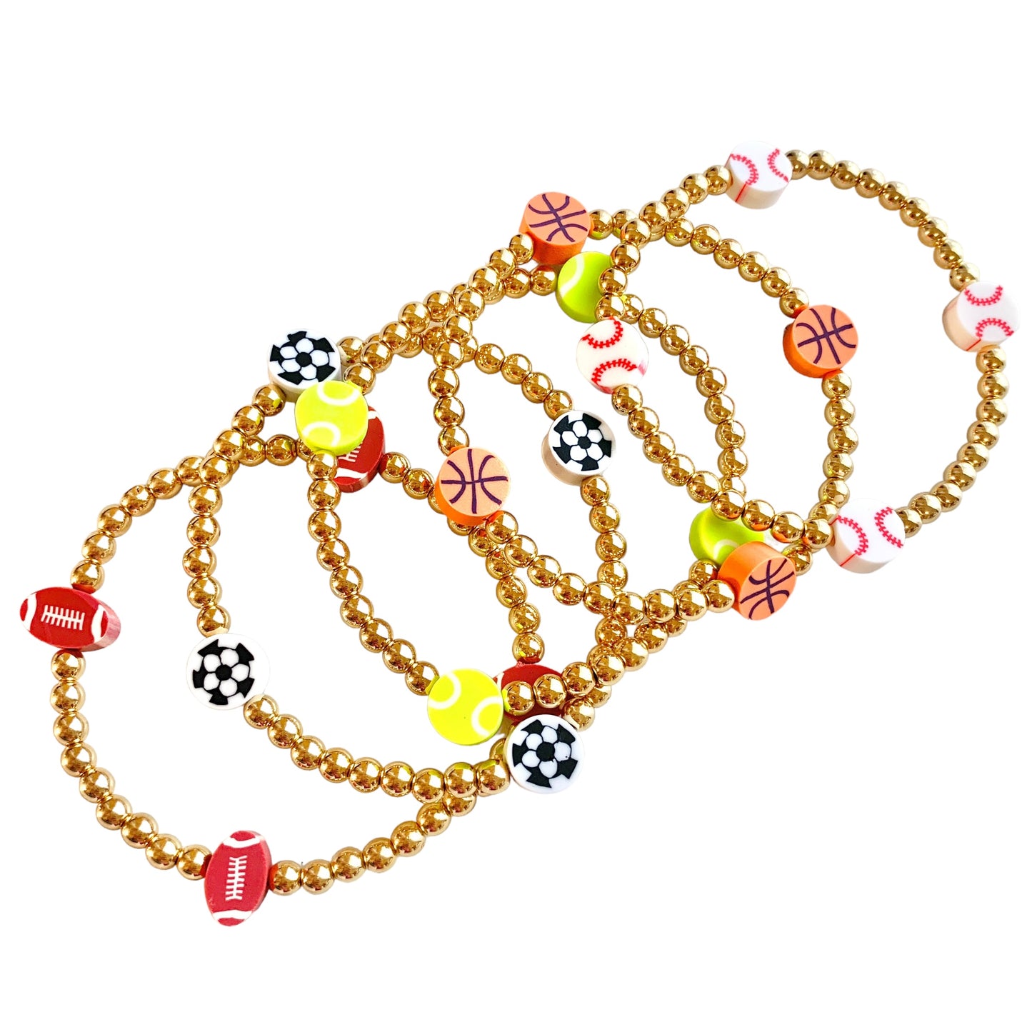 Sports Beaded Stretch Bracelet