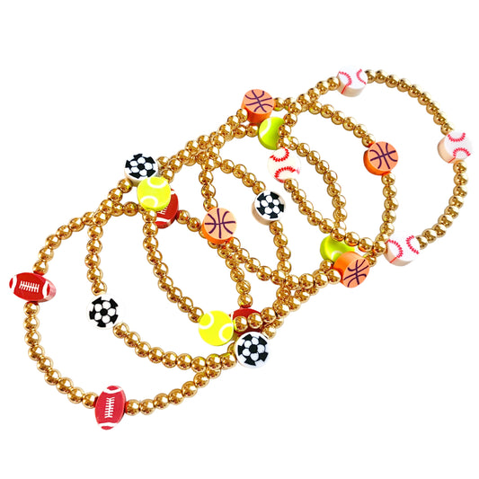 Sports Beaded Stretch Bracelet