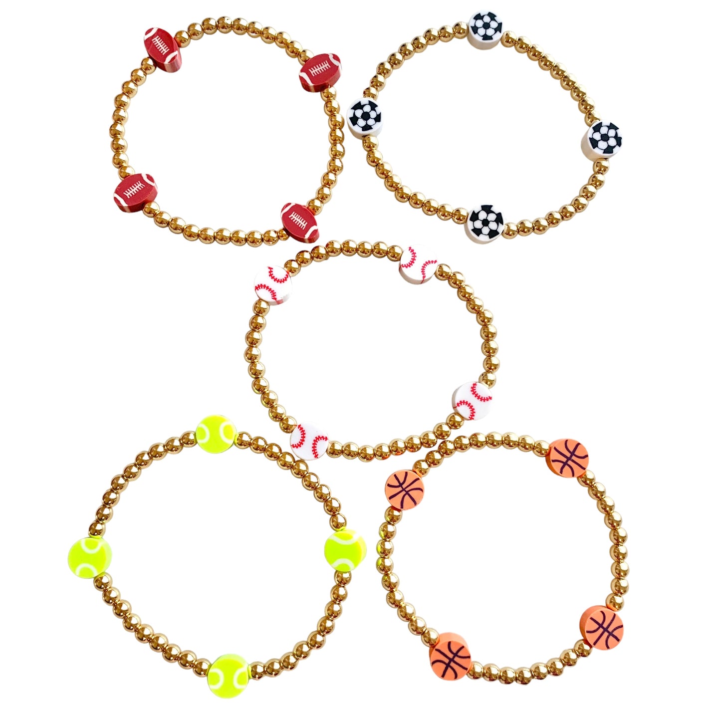 Sports Beaded Stretch Bracelet