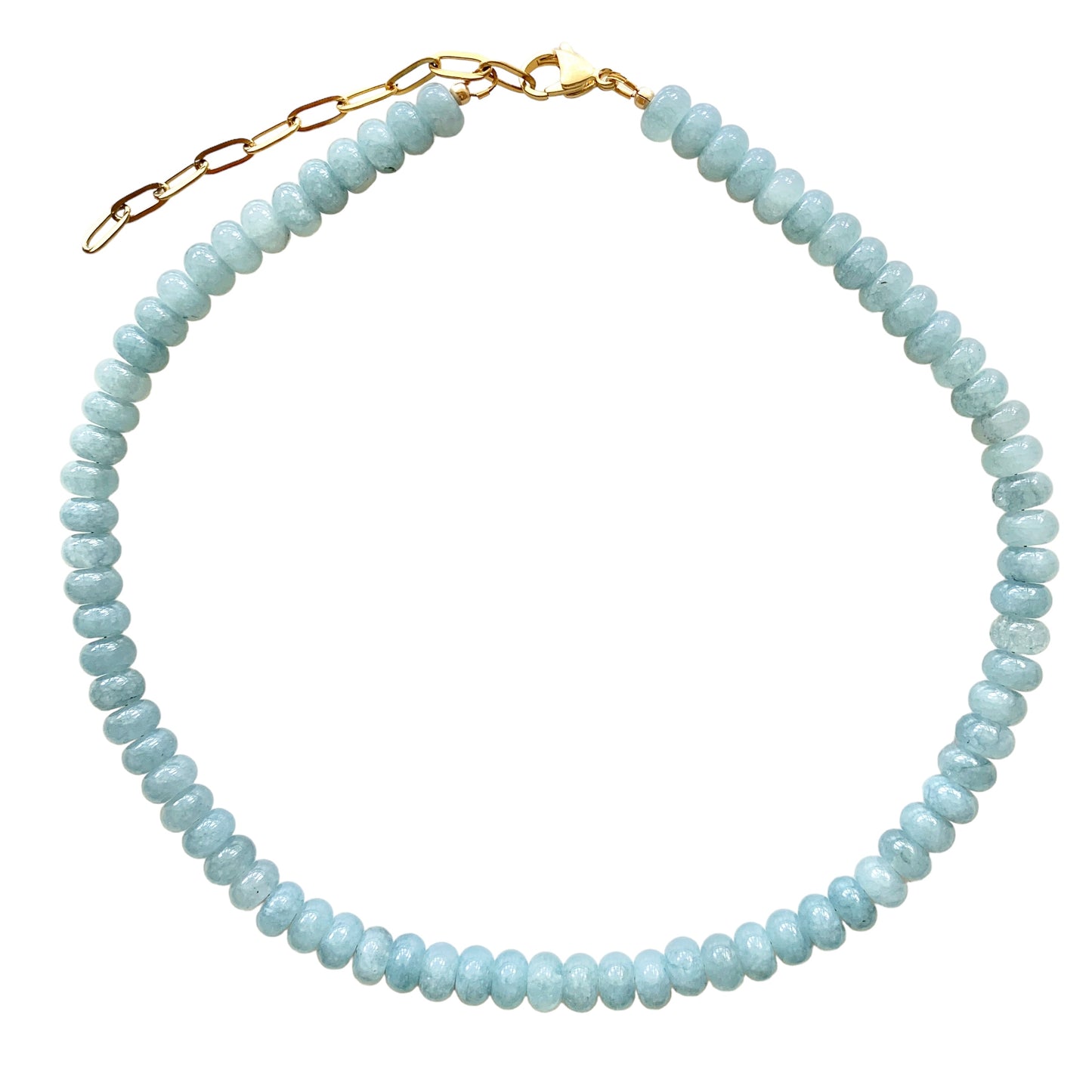 Washed Denim Opal Gemstone Necklace