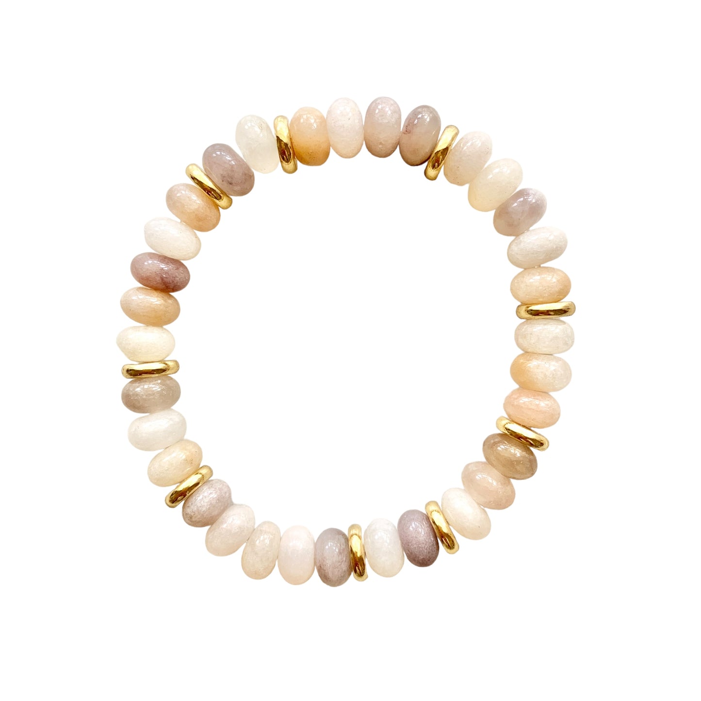 Natural Moonstone Gemstone Stretch Bracelet