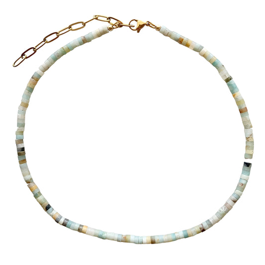 Amazonite Heishi Gemstone Necklace