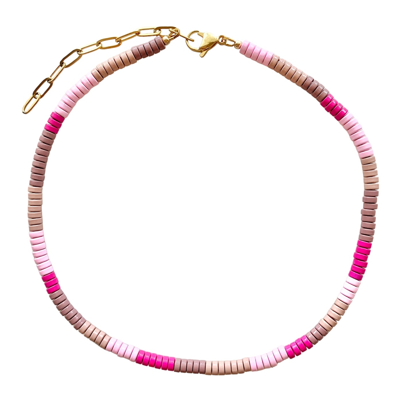 Pink Enamel Choker Necklace