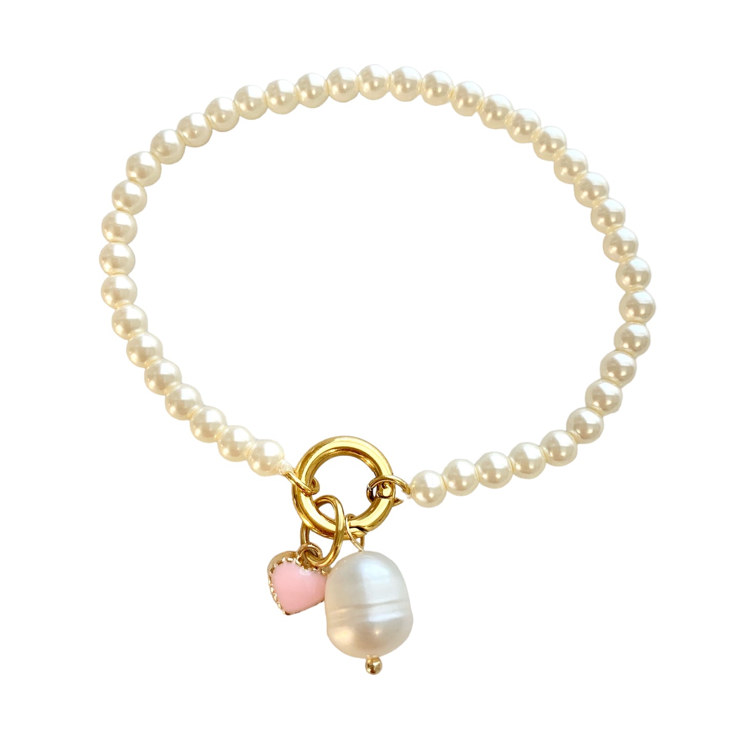 Pearl Charm Keeper Bracelet