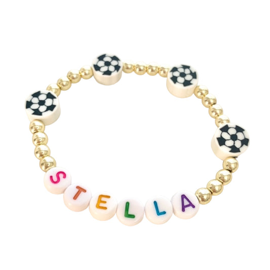 Kids Sports Name Bracelet