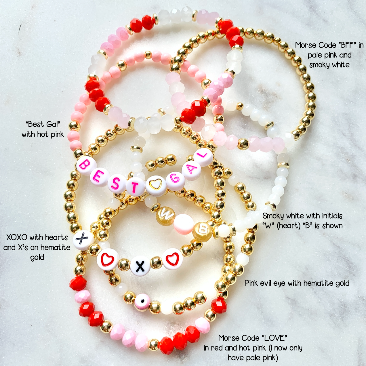 Pink and Red Bracelets, Valentine's Day Launch