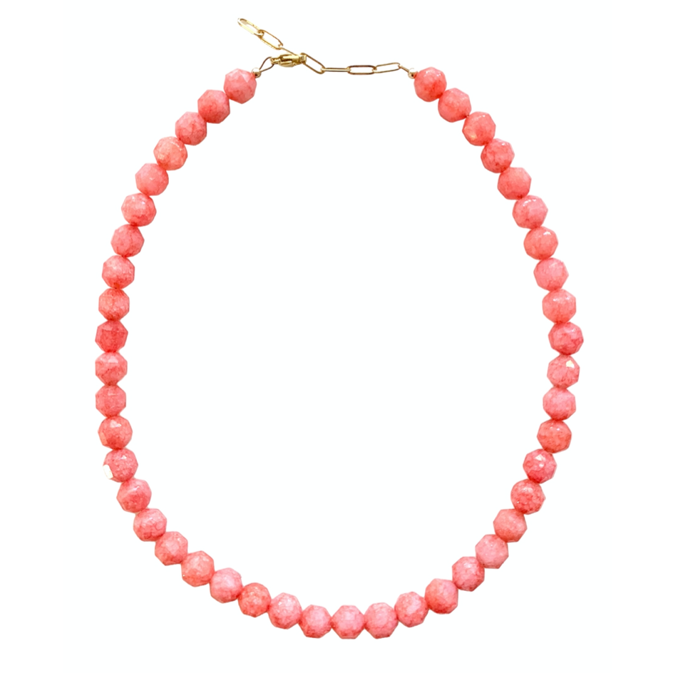 Natural Rhodochrosite Gemstone Necklace