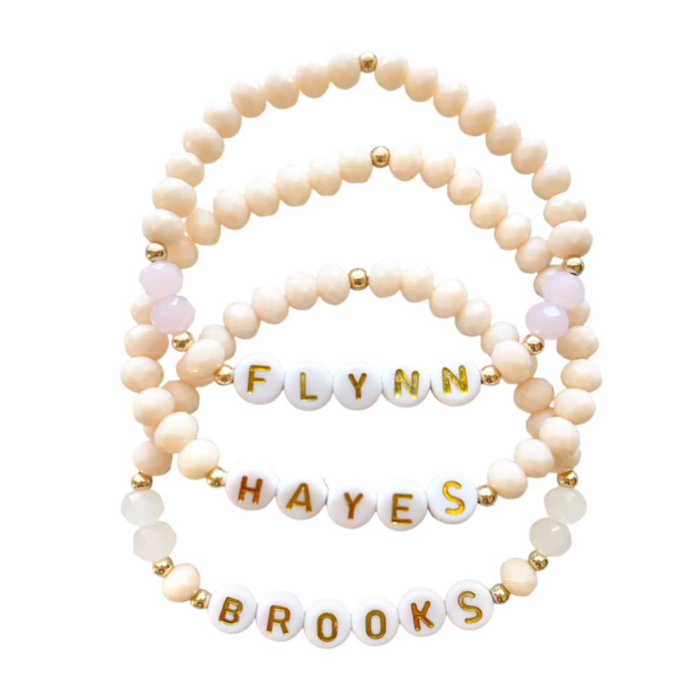 Custom Name Bracelet - Glass